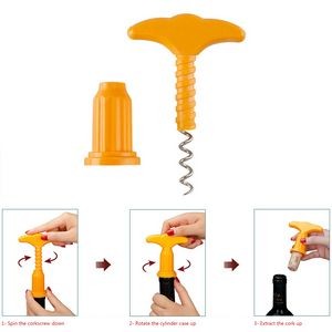 User Friendly Corkscrew Wine Bottle Opener T Shaped Design 13