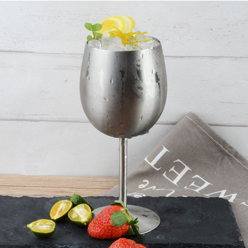 18.5oz PG Stainless Steel Stem Wine Goblet Glass 8