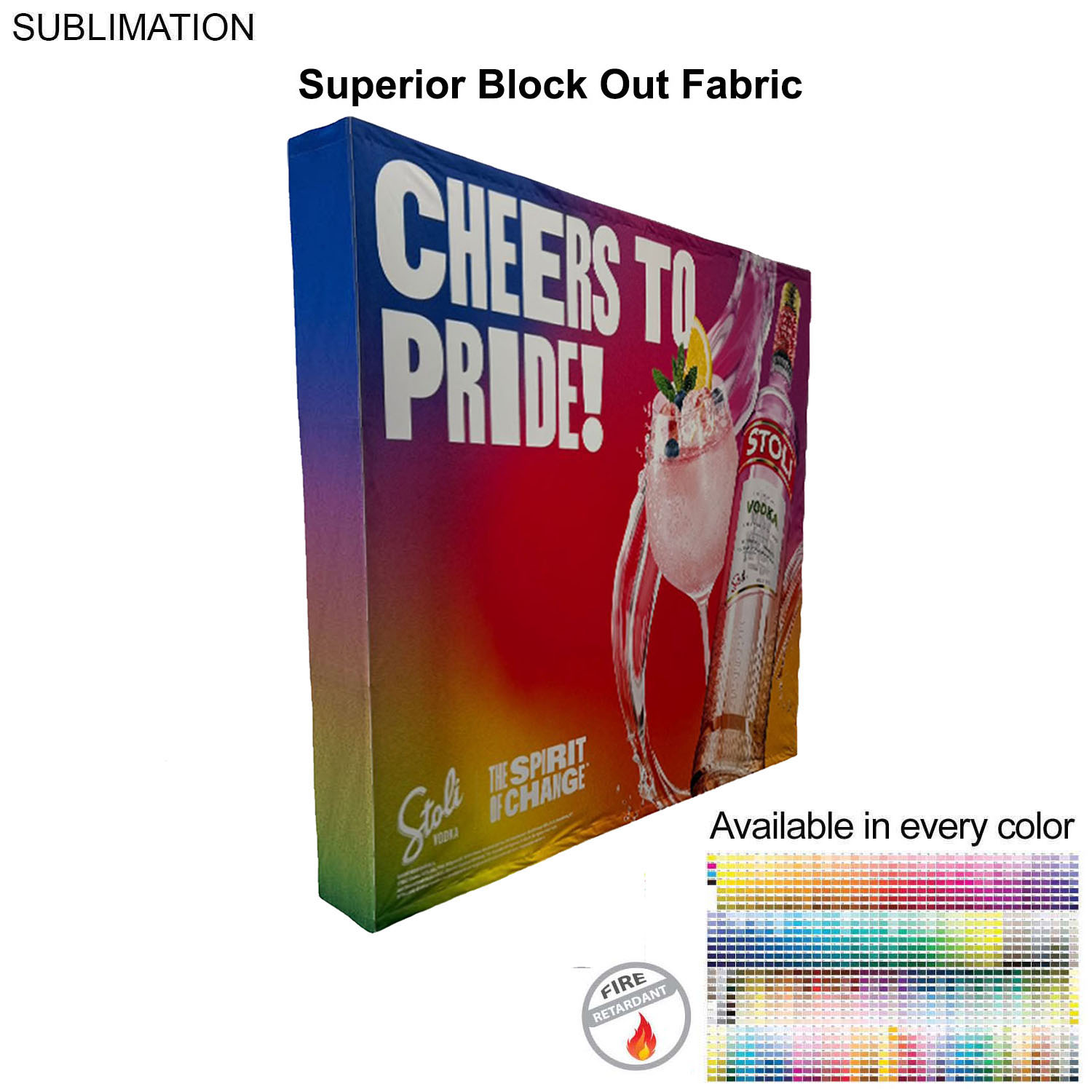 10' Straight Wall Tension Fabric Pop-up Display Kit with Wrap End Caps, Superior Block Out Fabric 2