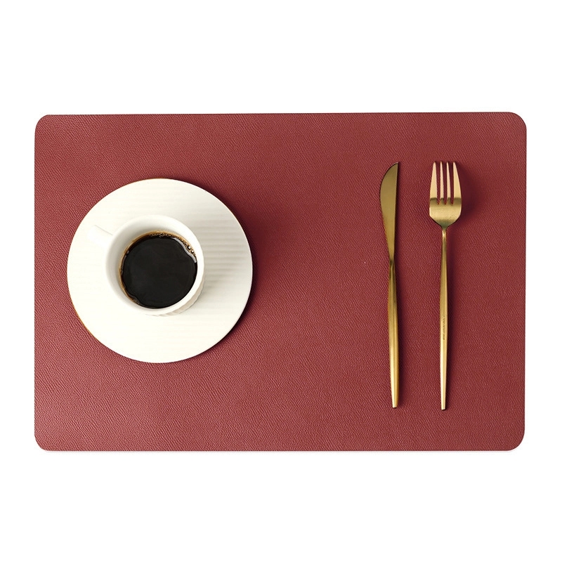 Waterproof Oil-proof Leather Sector Placemat 3