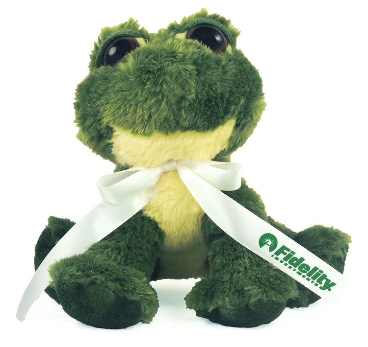 10" Fantabulous Frog with ribbon and one color imprint 2