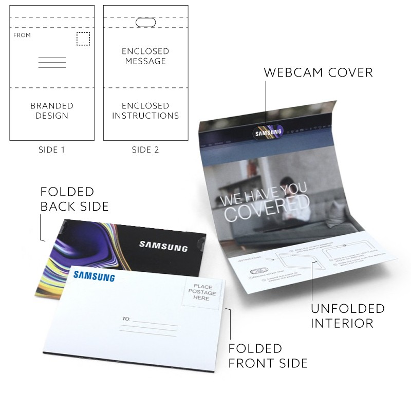 Custom Branded Greeting Card with Webcam Cover 2