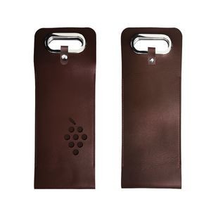 Buckled PU Leather Wine Bag With Grape Window 26