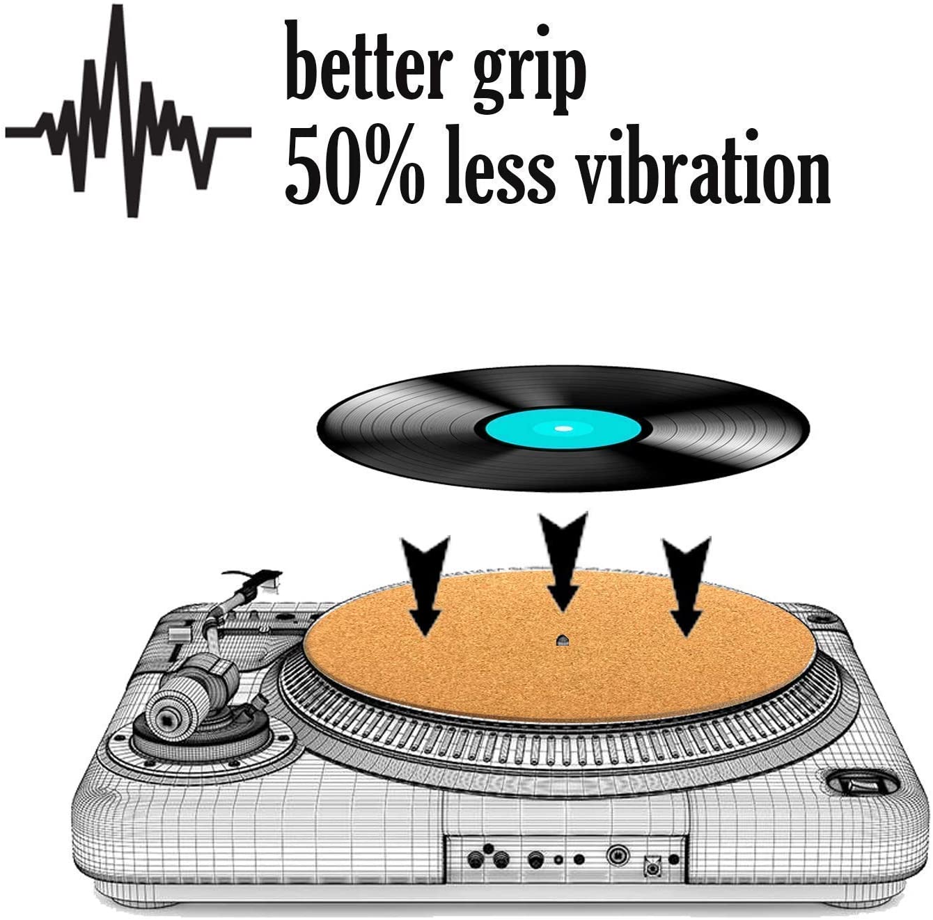 12 inch Anti-Slip Turntable Home/Studio Slipmats for LP Vinyl Record Players 5