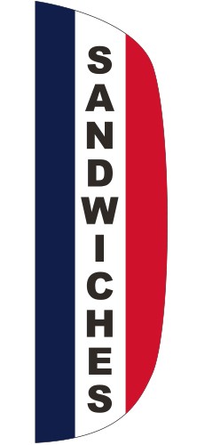 "SANDWICHES" 3' x 10' Message Flutter Flag 2