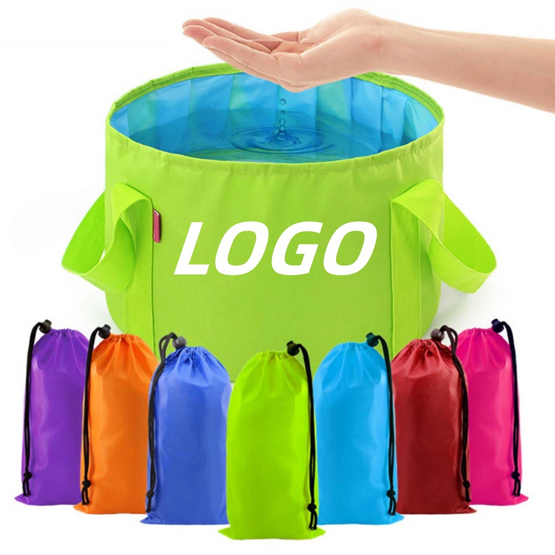 Portable Travel Outdoor Wash Basin Folding Bucket 2