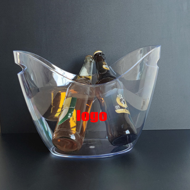 Transparent Plastic Ice Bucket Ice Wine Bucket 4