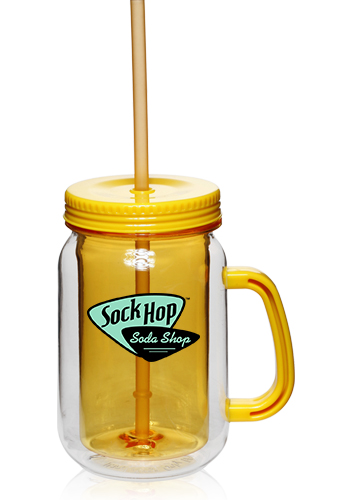 17 oz. Mason Jars with Straw 11