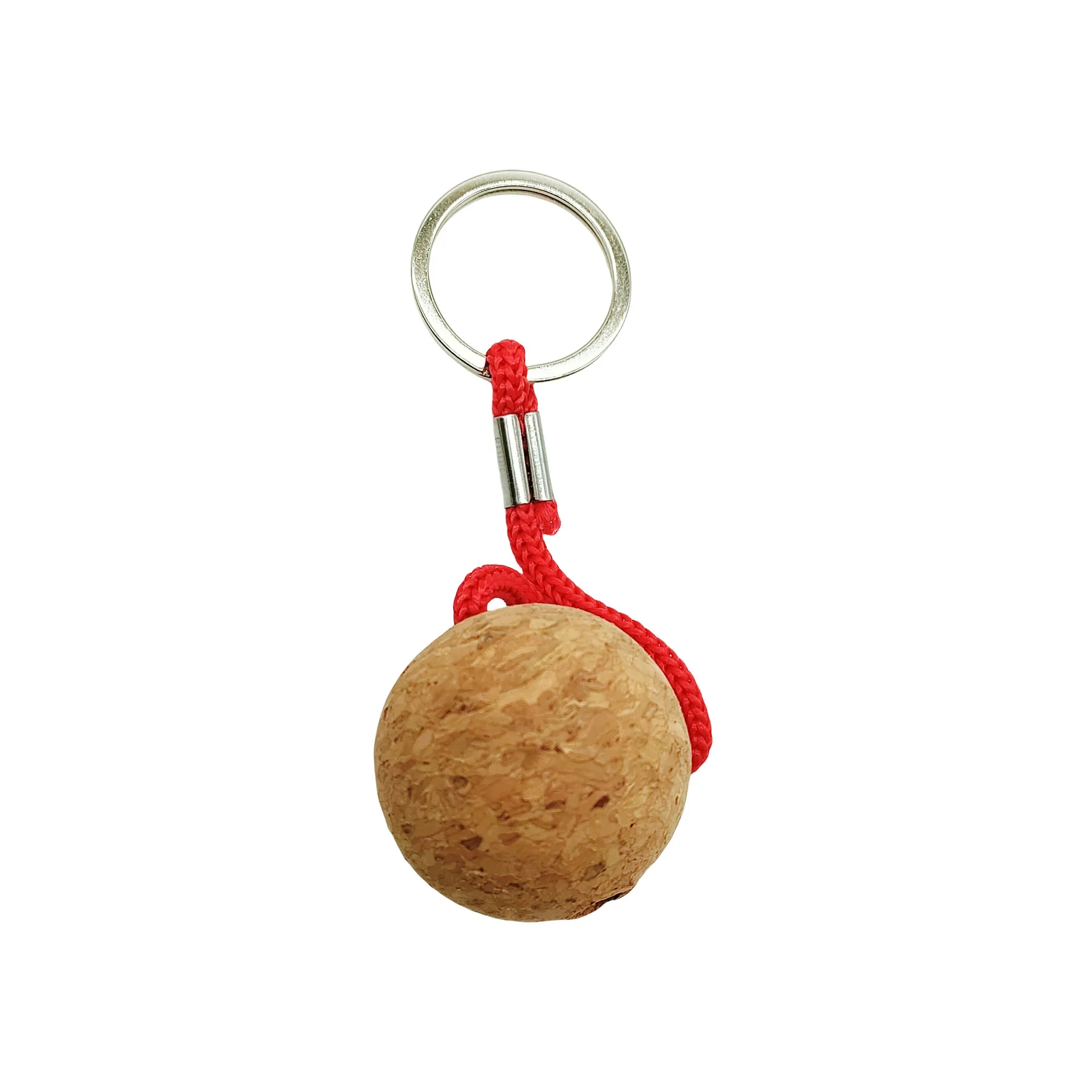 Floating Cork Keyring Buoyant Wooden Ball 1