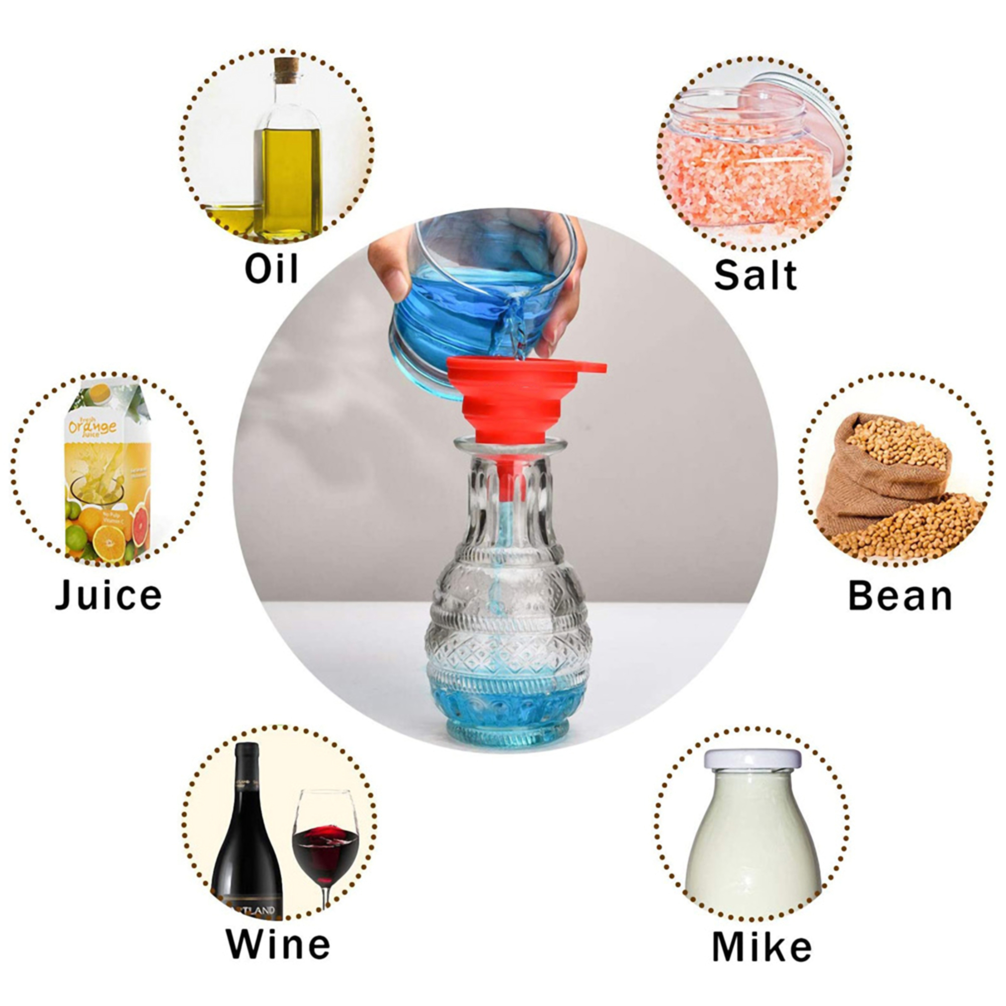 Foldable Silicone Kitchen Funnel 2