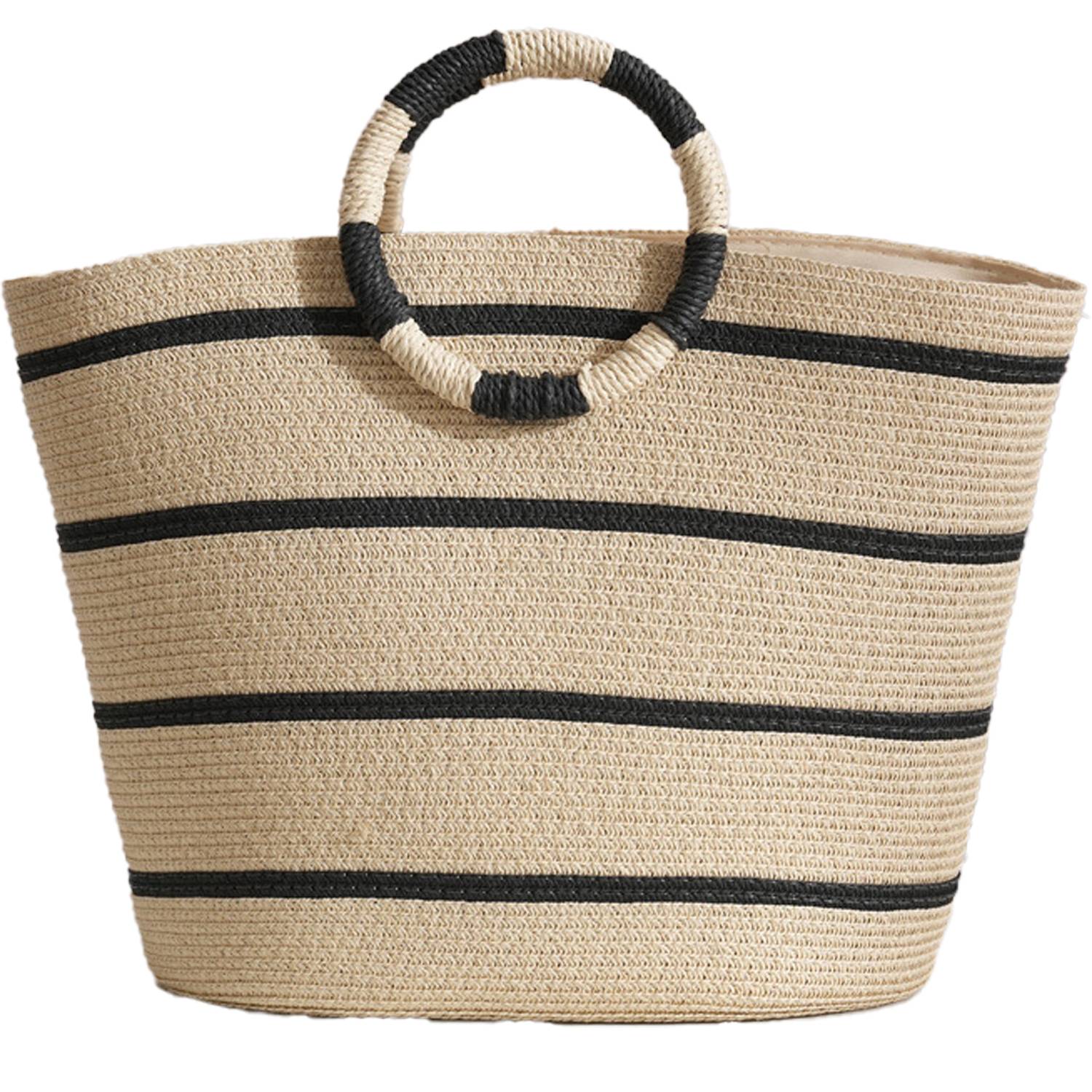 15L Large Straw Woven Tote Bag Beach & Commuter Handbag 5