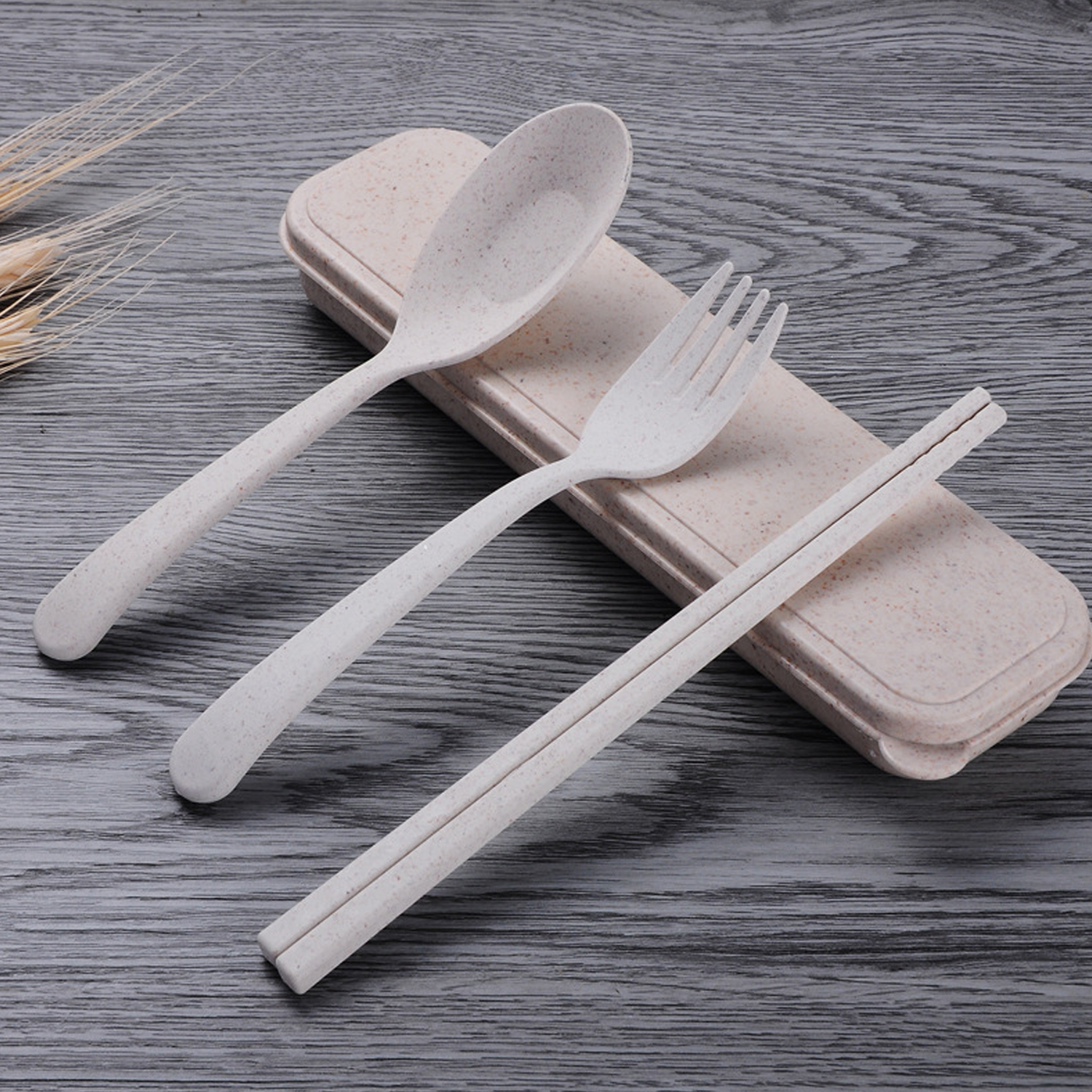 Wheat Straw Spoons Knives Forks Set 3