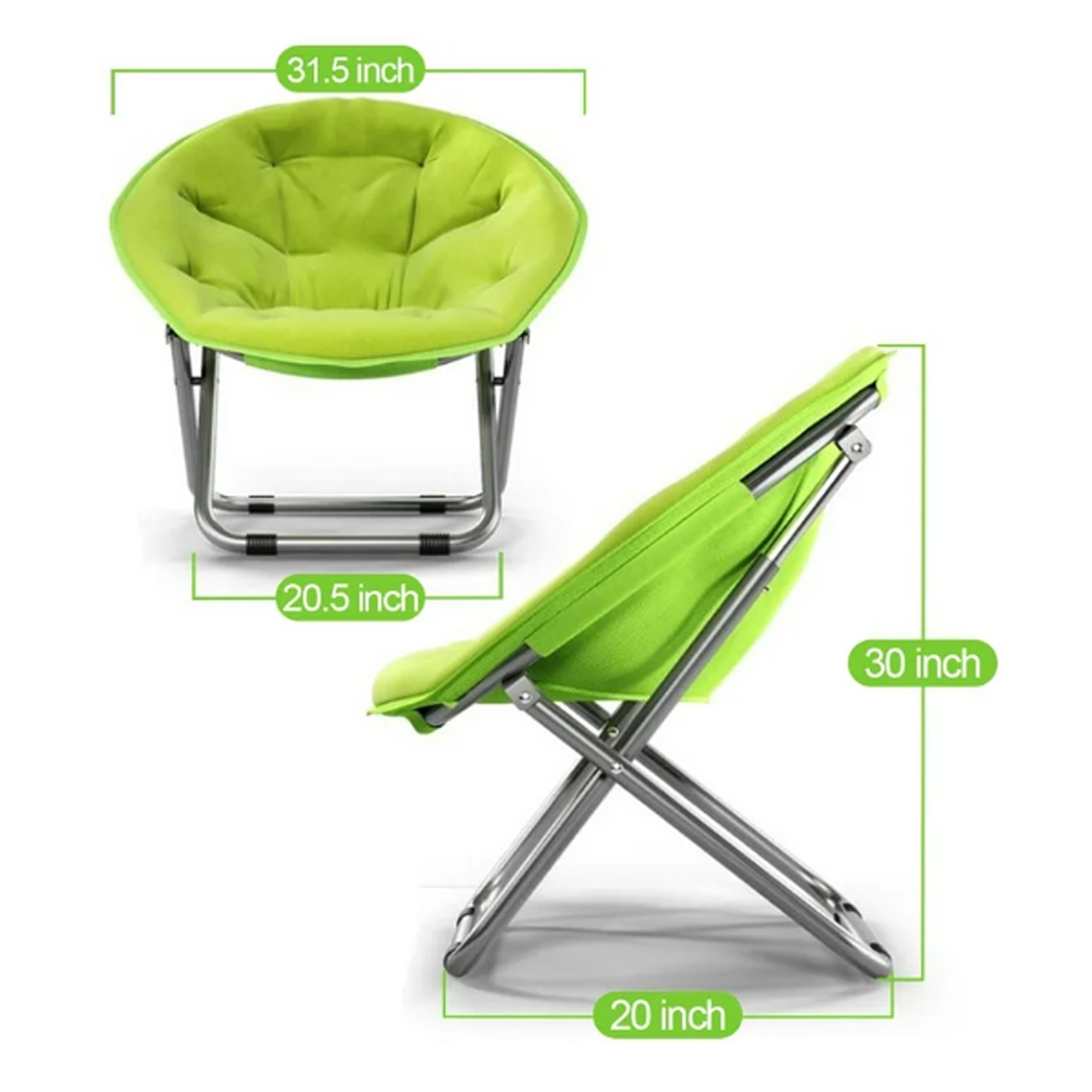 Comfortable Folding Padded Moon Chair for Lounging 2