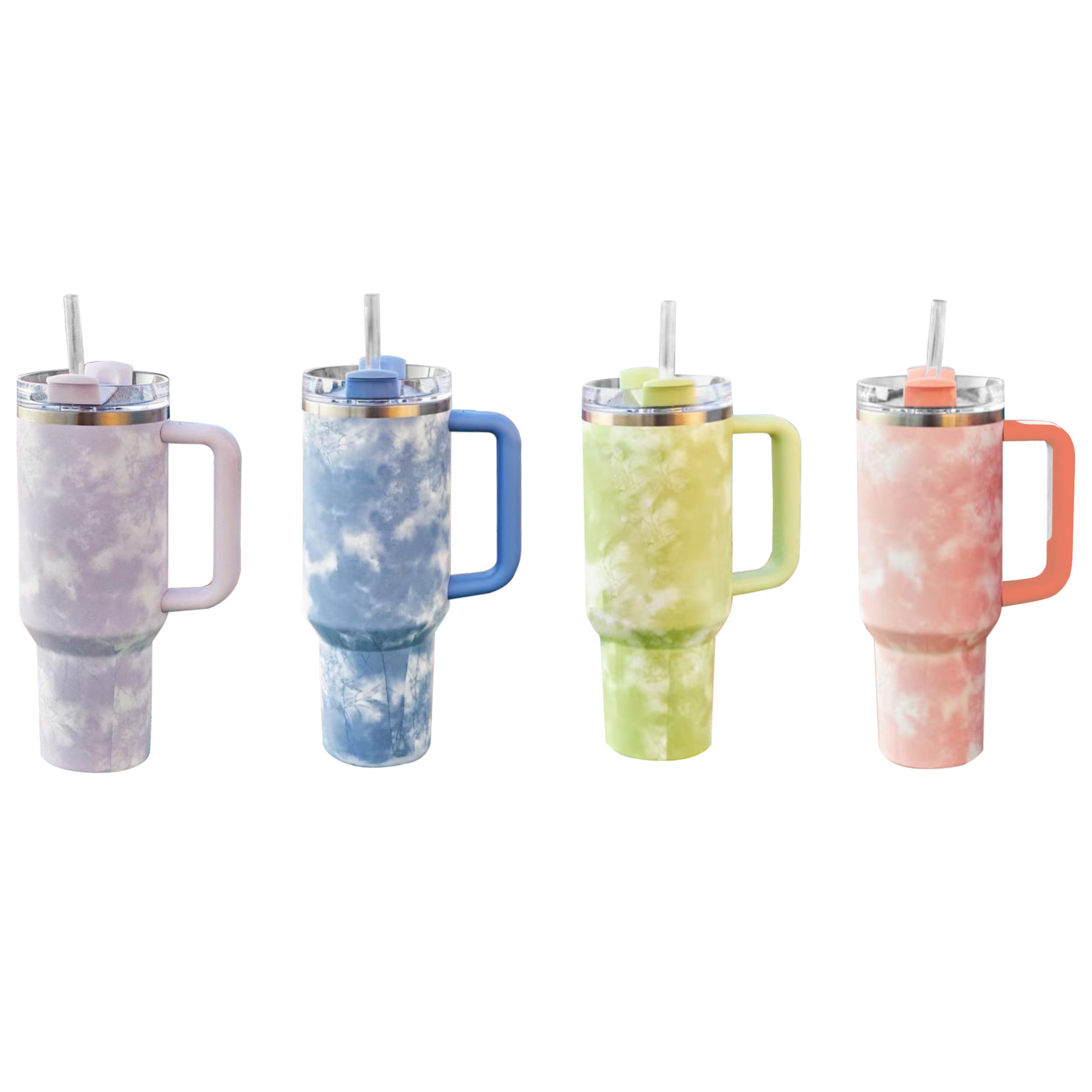 40oz Tumbler with Handle and Straw Lid (direct import) 1