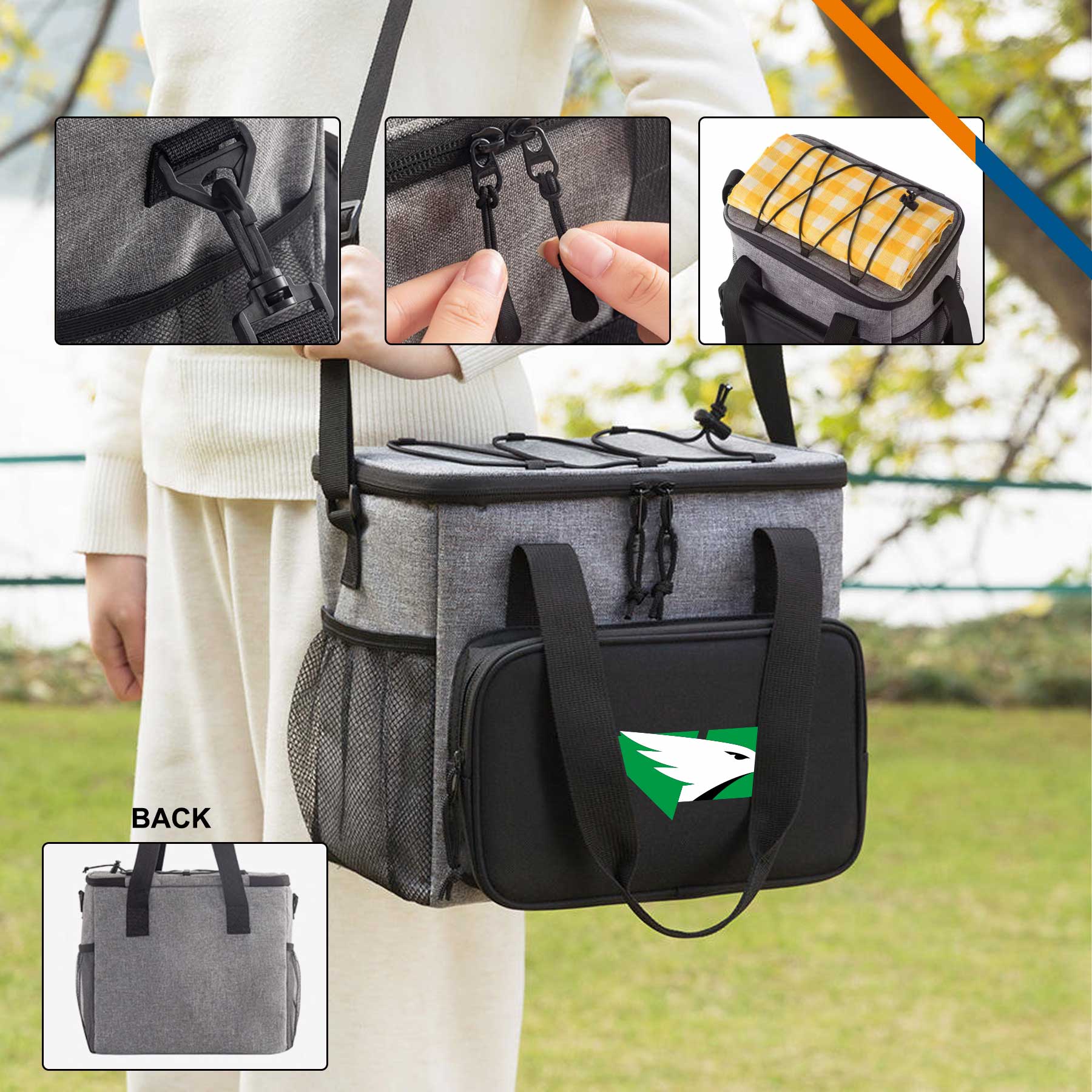 Kufresh Crossbody PEVA Insulated Cooler Bag 9