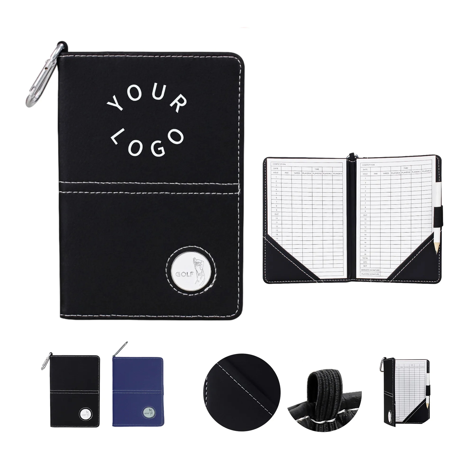 PU Leather Golf Scorecard Holder 1