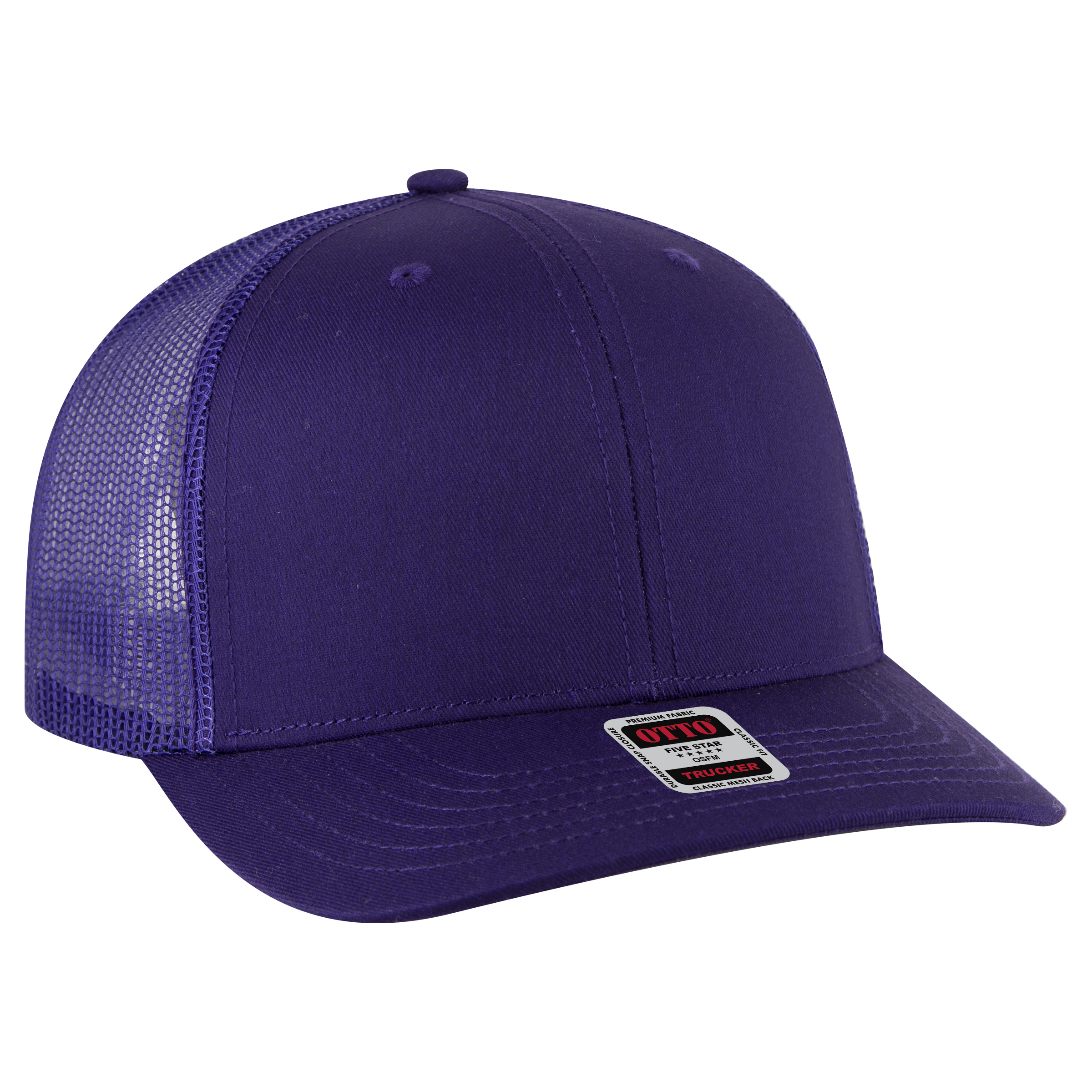 OTTO CAP® 6 Panel Mid Profile Mesh Back Trucker Hat 93
