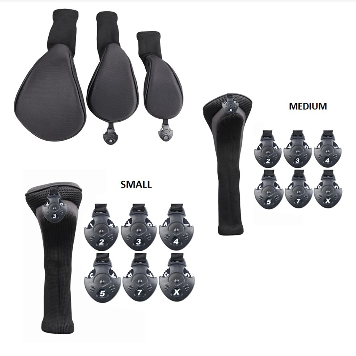 Golf Club Head Cover Set 3