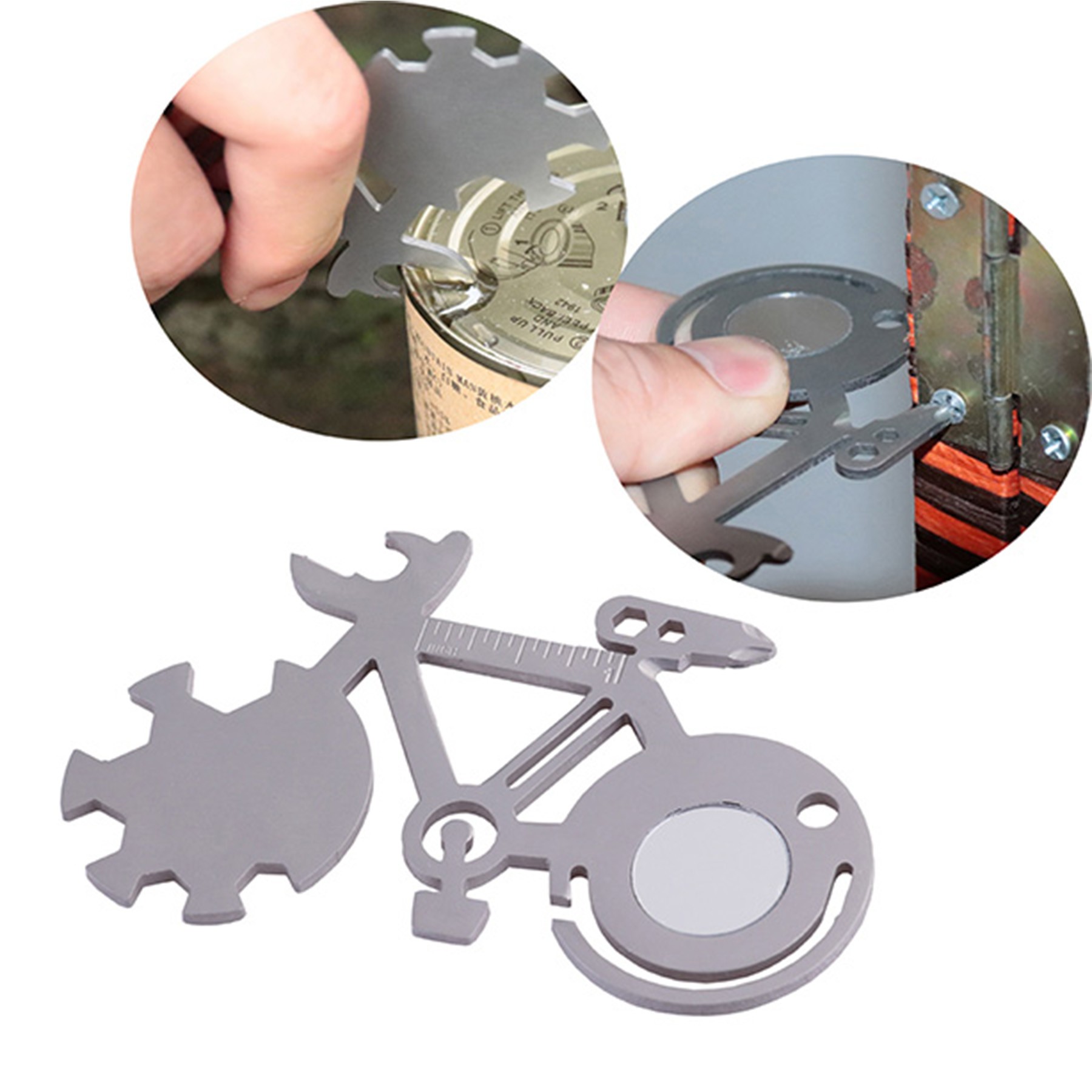 Bicycle Shape Mini Portable Bicycle Tool Card 5