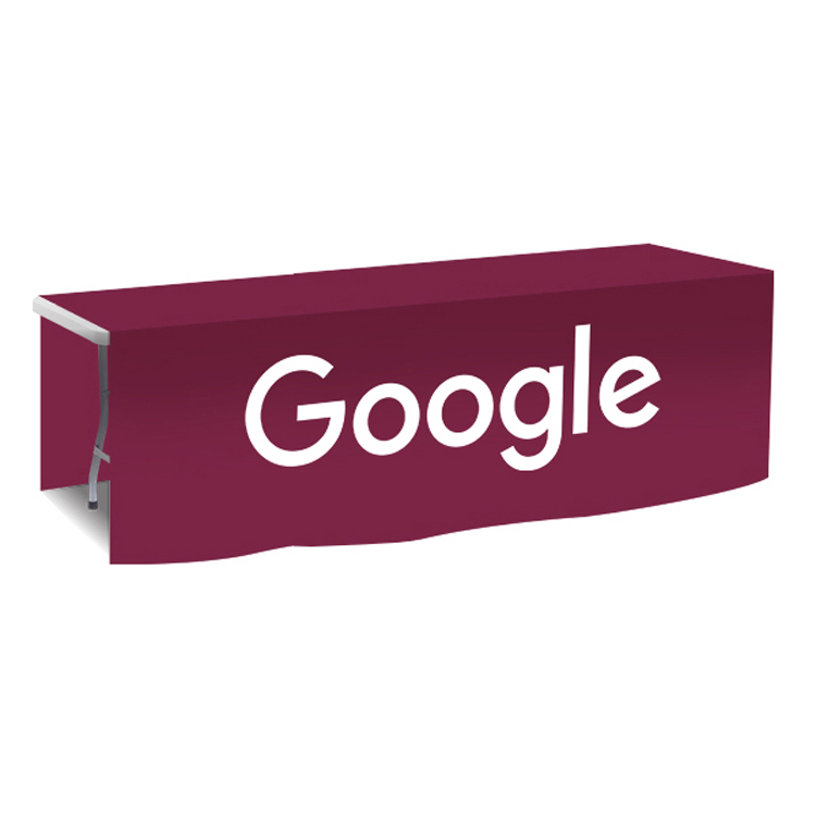96 in. x 88 in. PolyKnit Table Drop (One Color Logo) 17