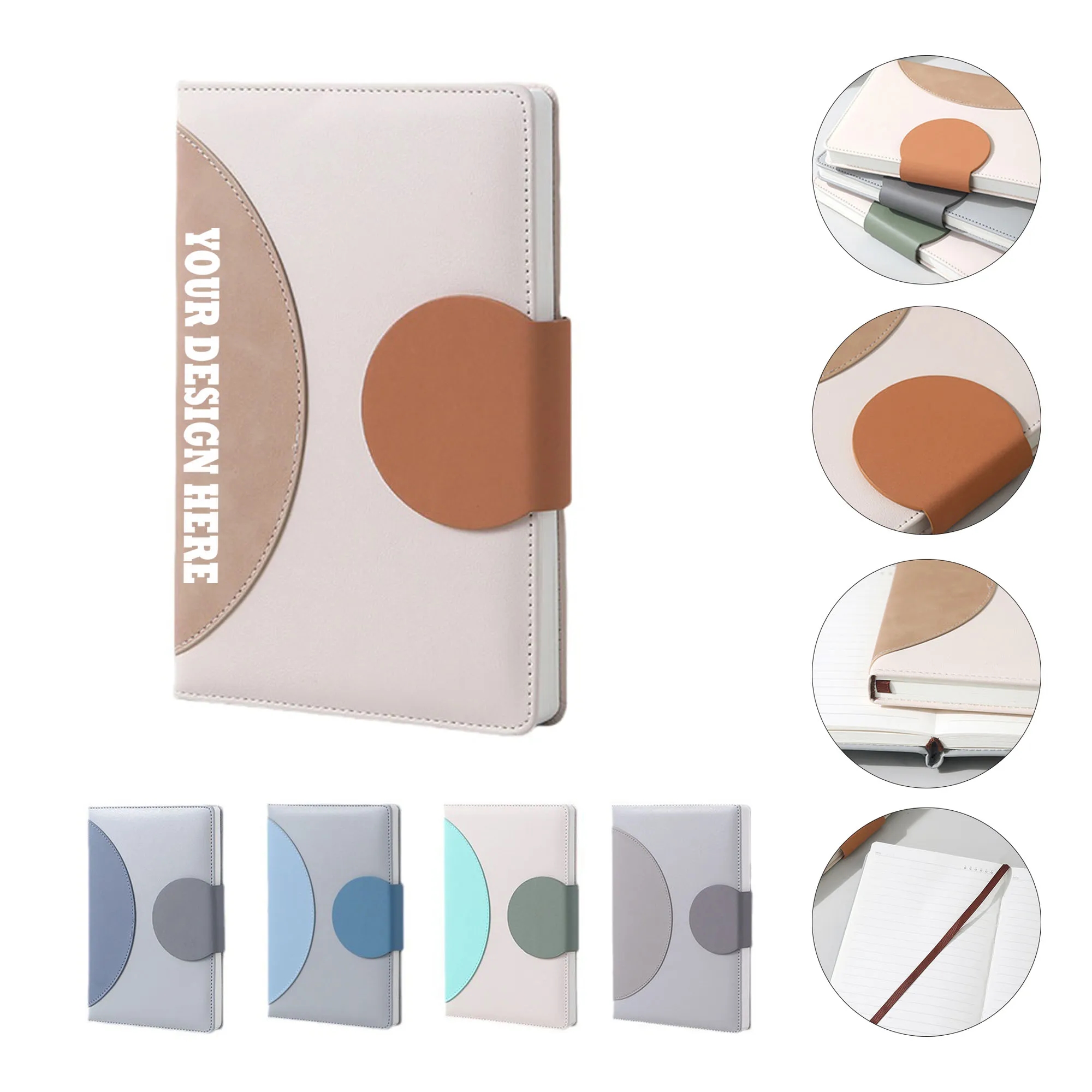 Trendy ColorBlock Magnetic Notebook Stylish 1