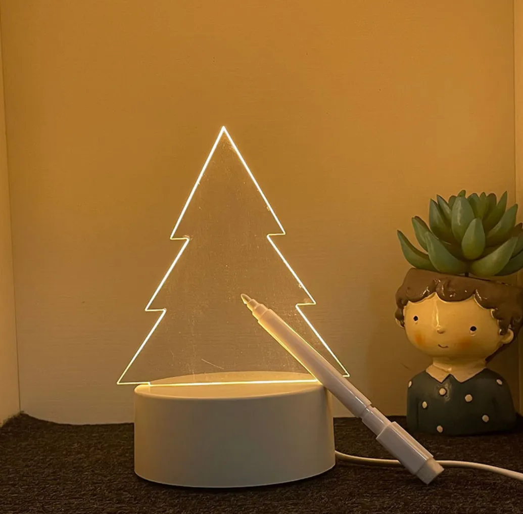 Acrylic Led Night Light Message Note Board 4