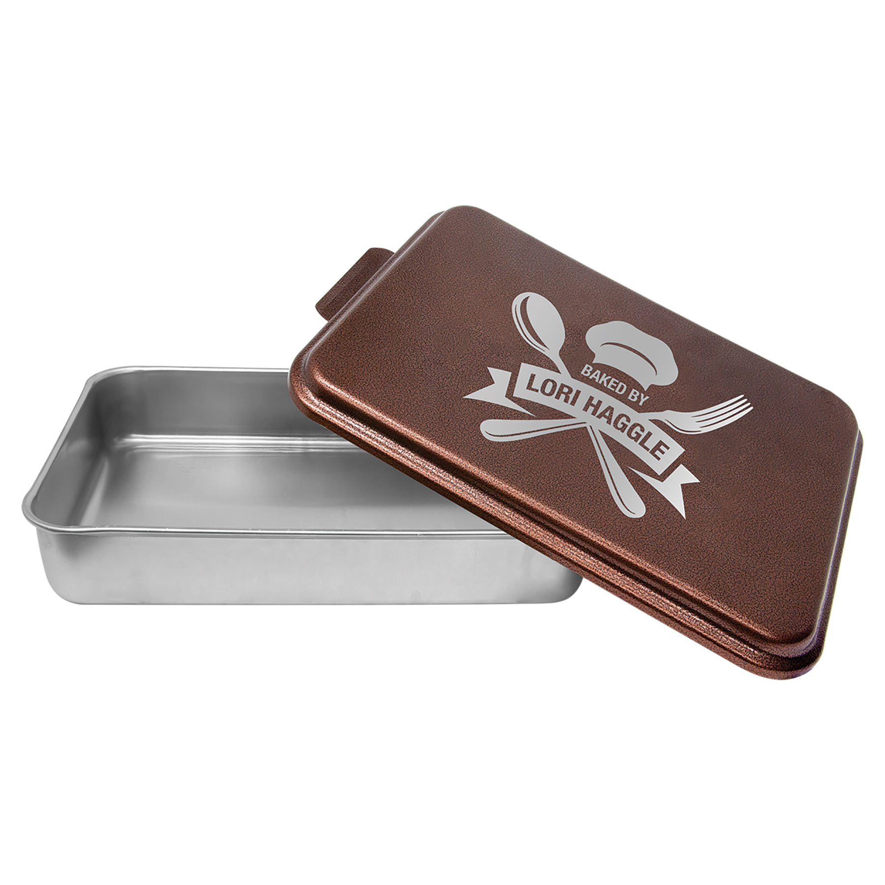 9" x 13" Aluminum Cake Pan with Copper Lid 1