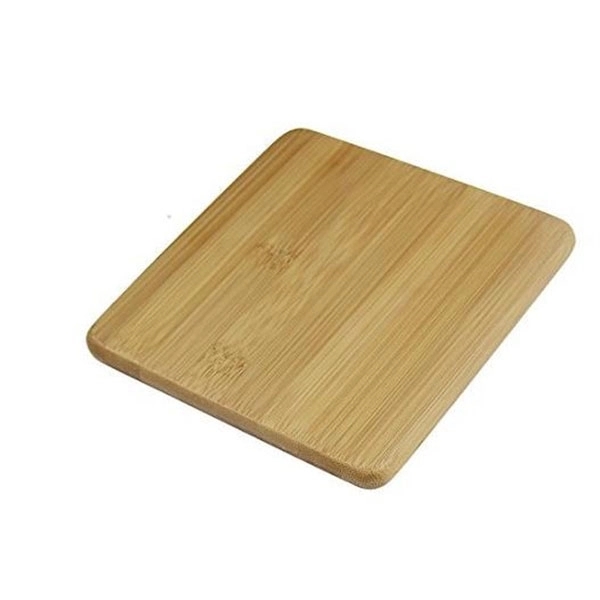 Square Natural Bamboo Coasters 1