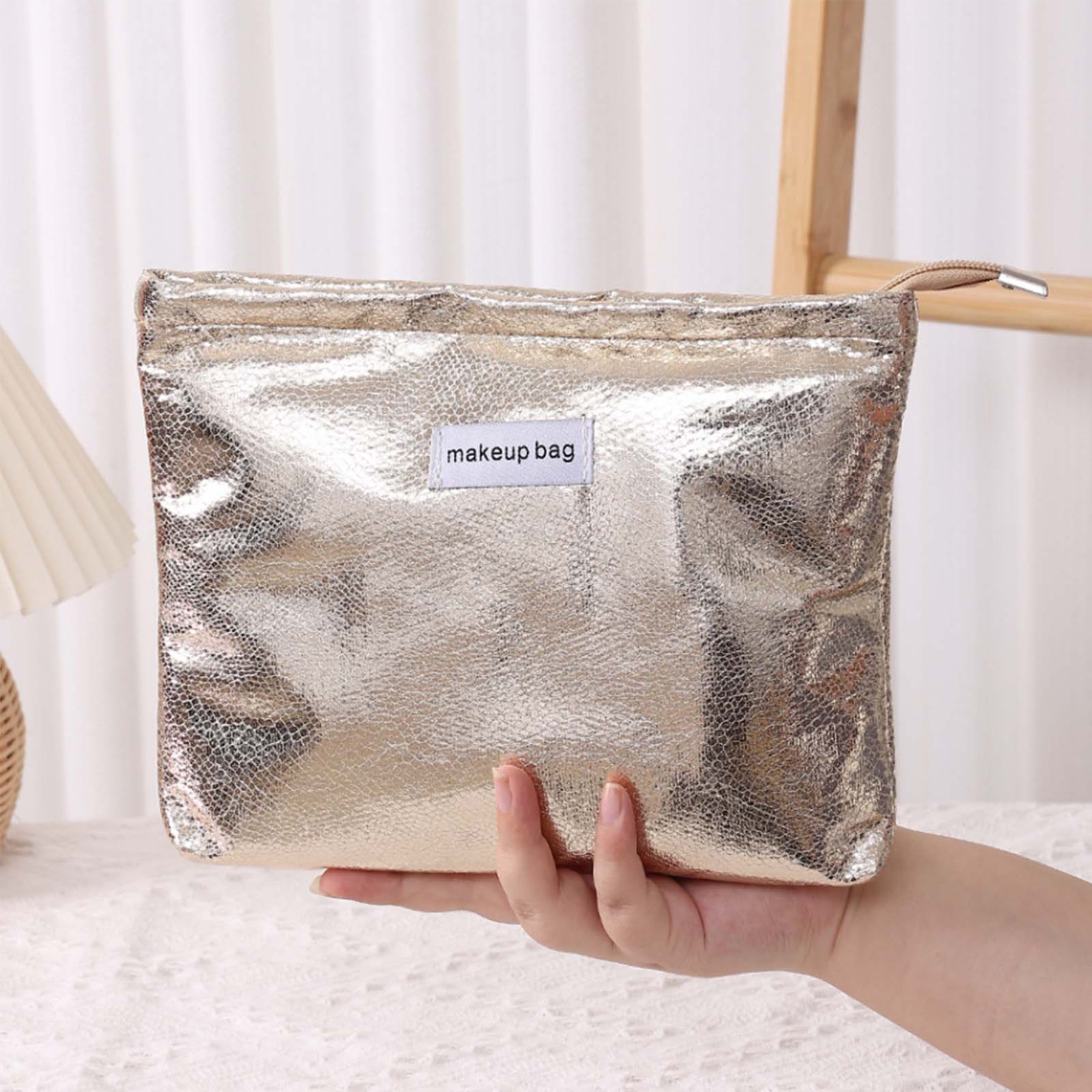 PU Leather Shiny Makeup Bag 3