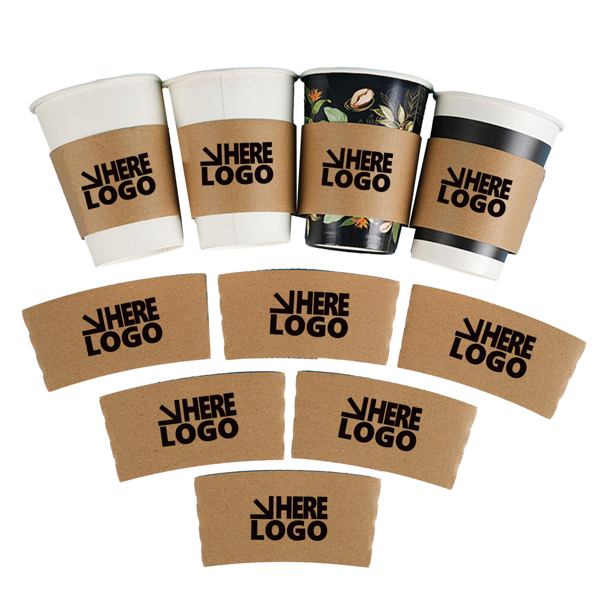 Disposable Cold Drinks Iced Insulator Cozy Sleeve 4