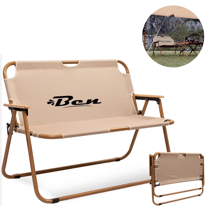 45"H Loveseat Style Double Camp Chair With Steel Frame 1