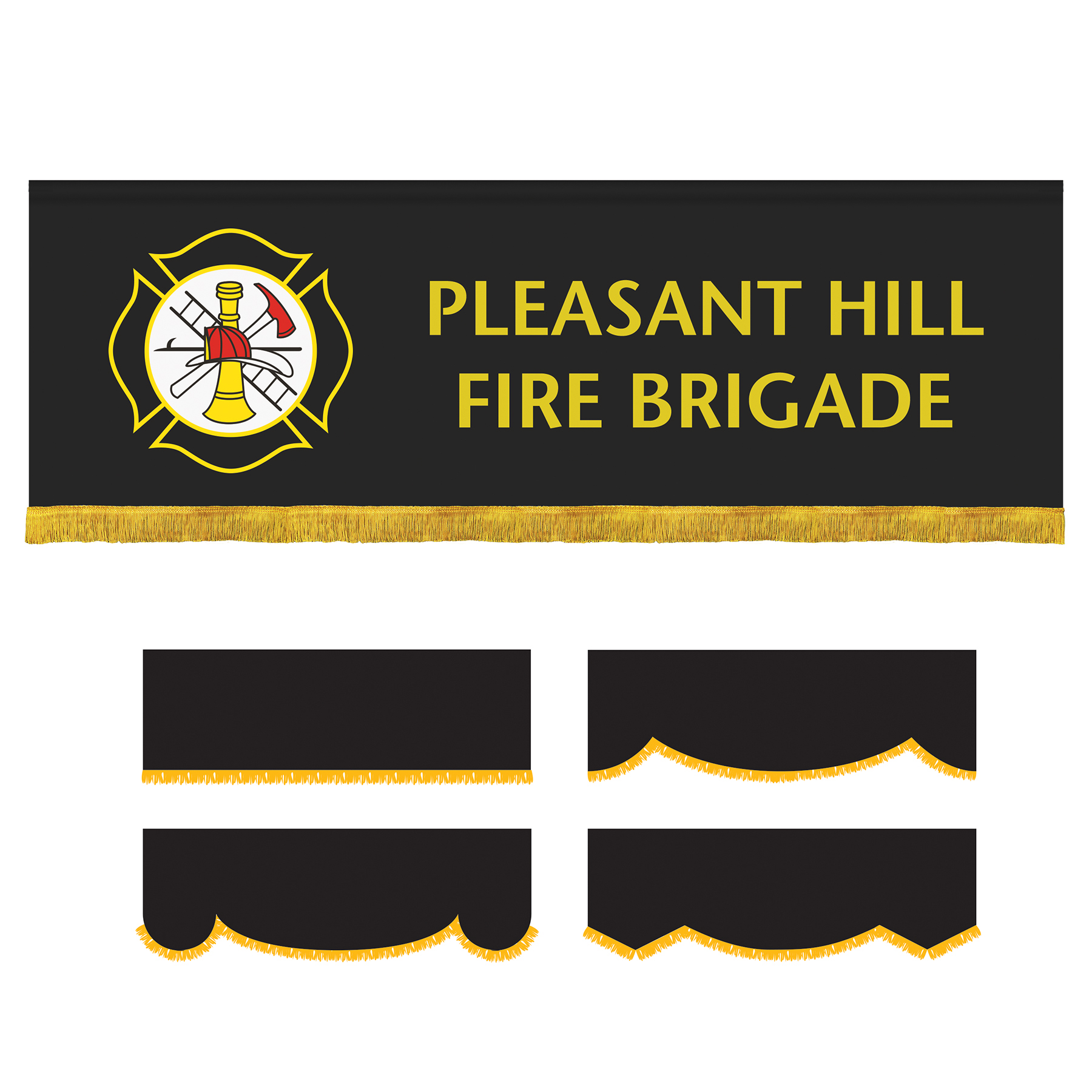 2.5' x 8' Parade Lead Banner with Fringe 3