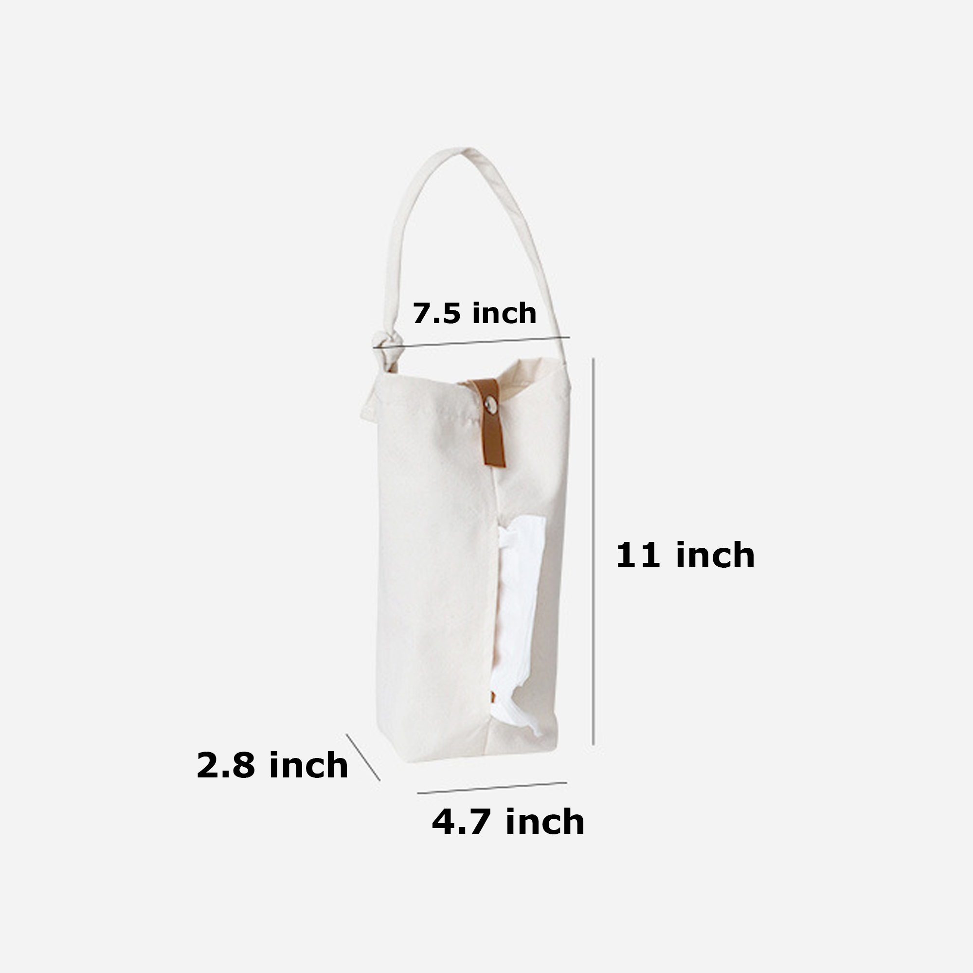 Car Seat Back Hanging Canvas Tissue Box 4