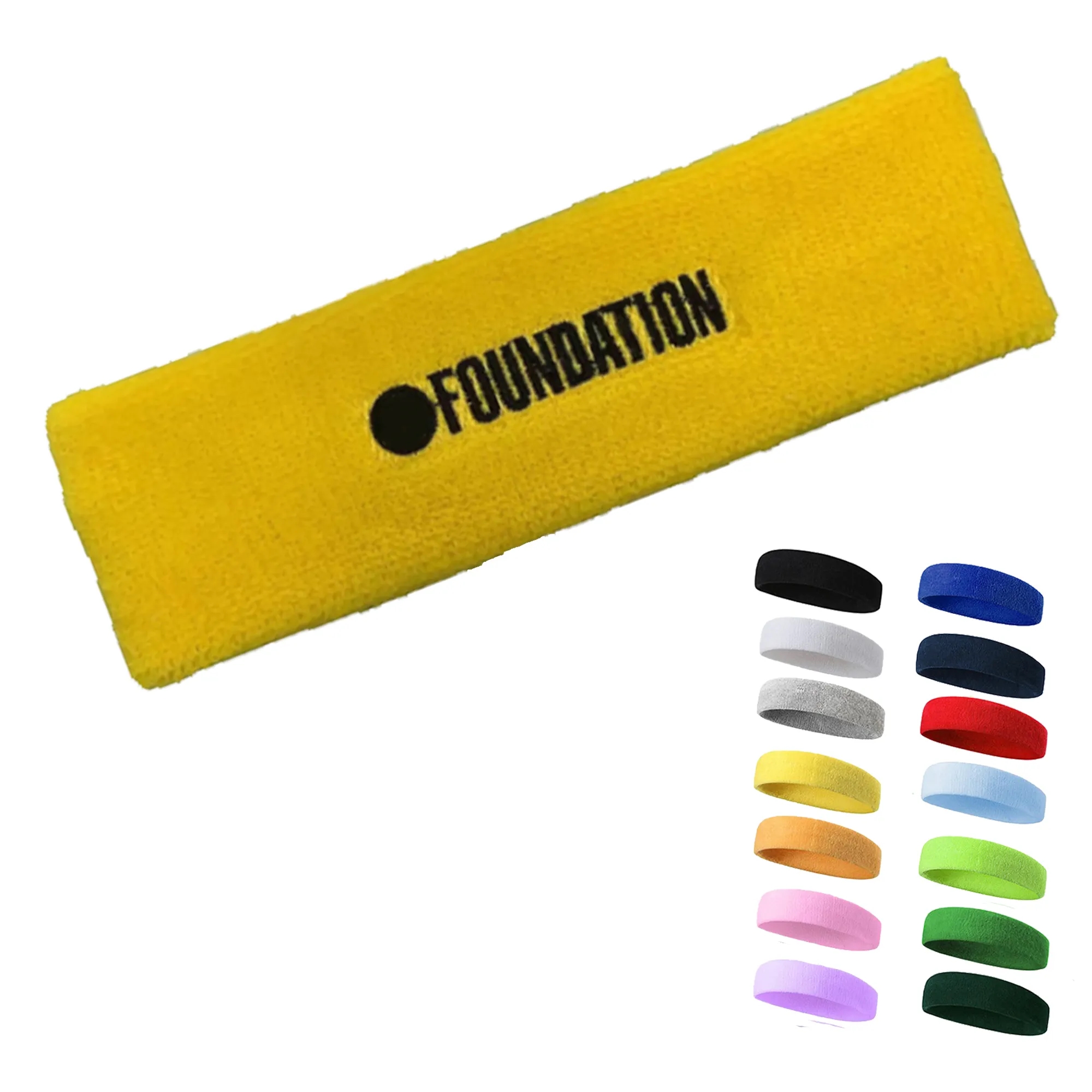 Embroidered Sweatbands Cotton Sports Headband 2