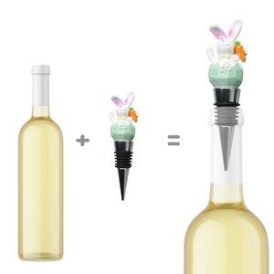 Charming 4 Piece Sitting Angel Cupid Wine Stopper Set 5