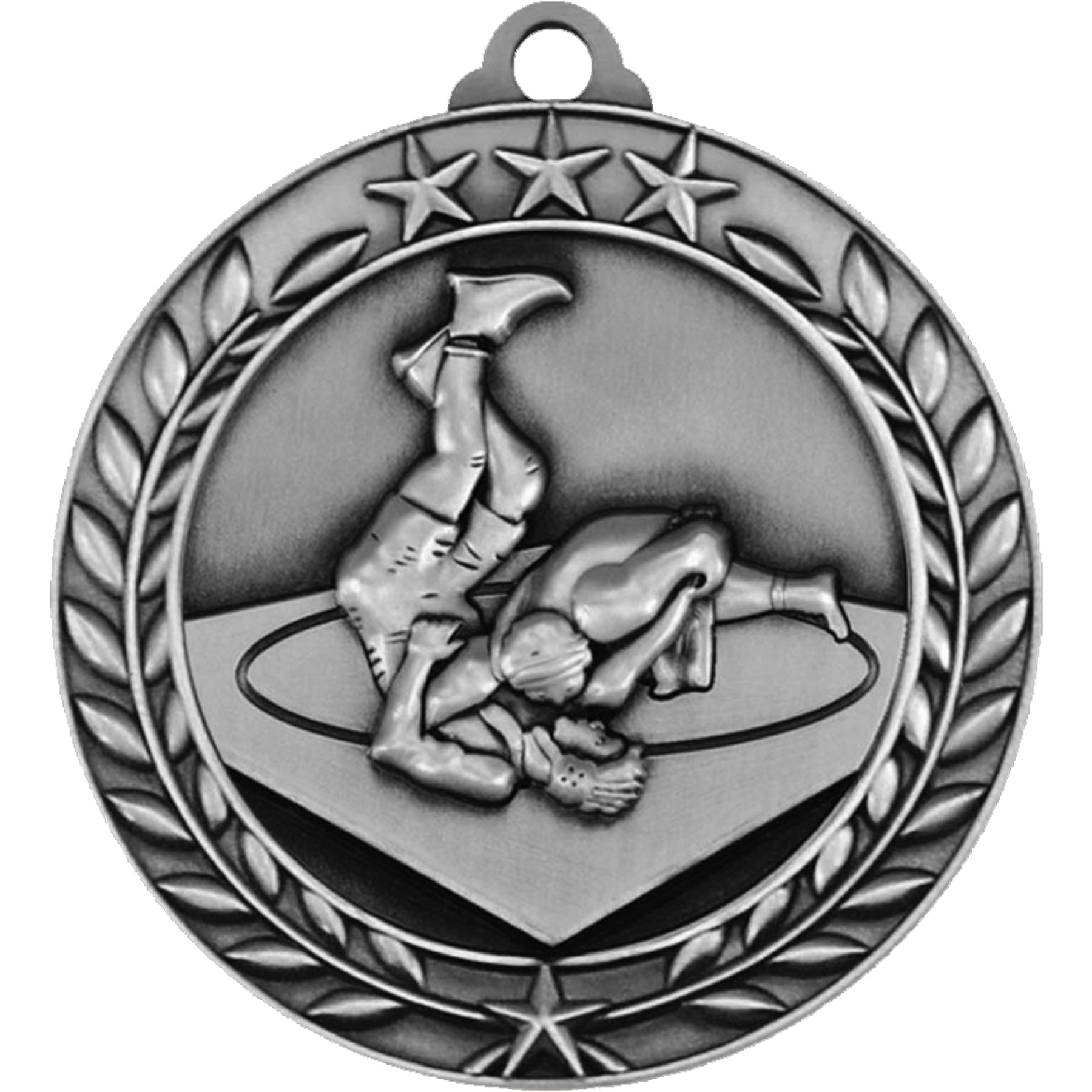 Stock Small Academic & Sports Laurel Medals: Wrestling 3