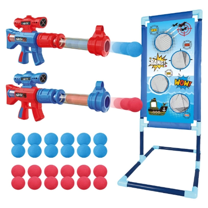Ball Popper Gun Toy Set with Standing Shooting Target 3