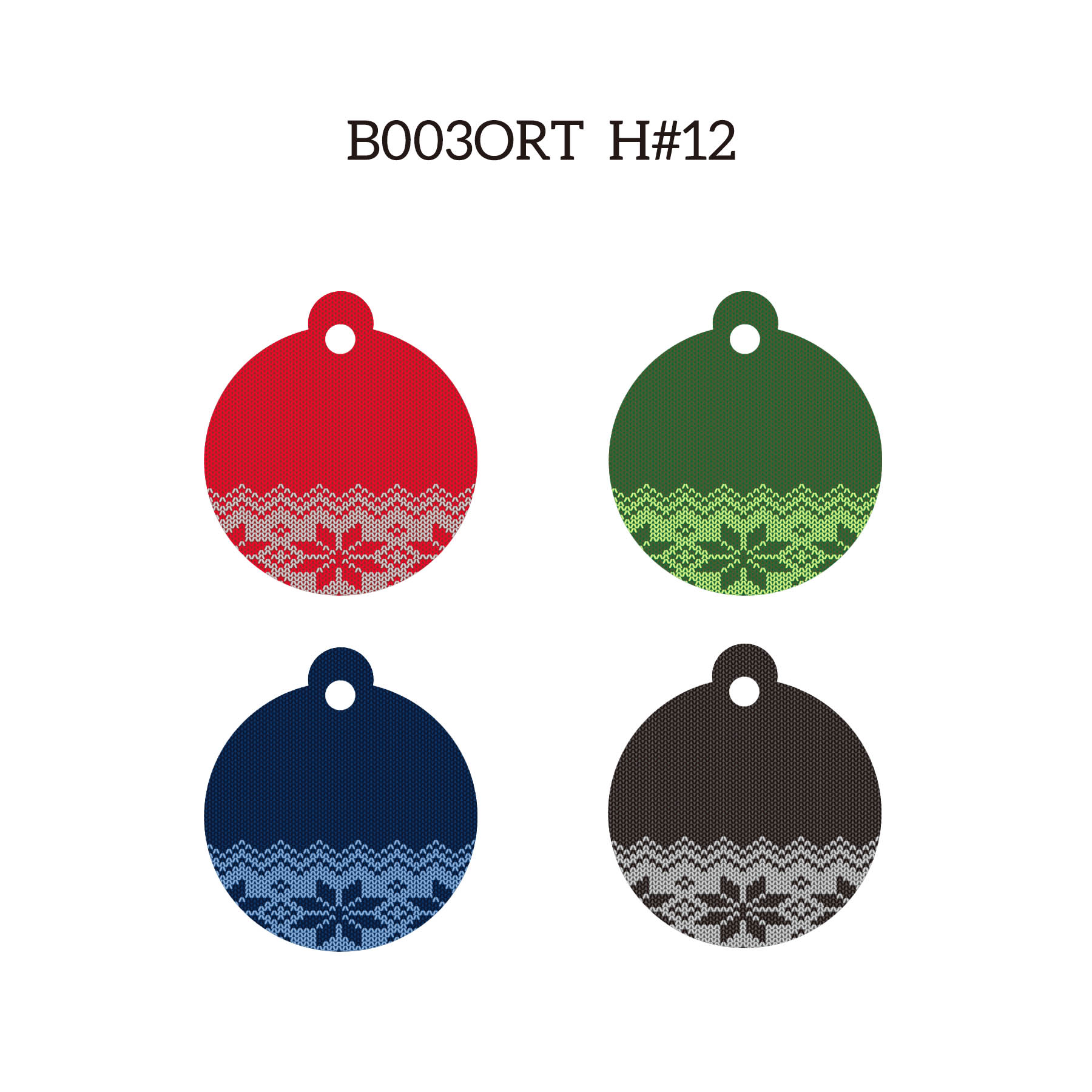 3" Full Color Christmas Ornament - Round 2