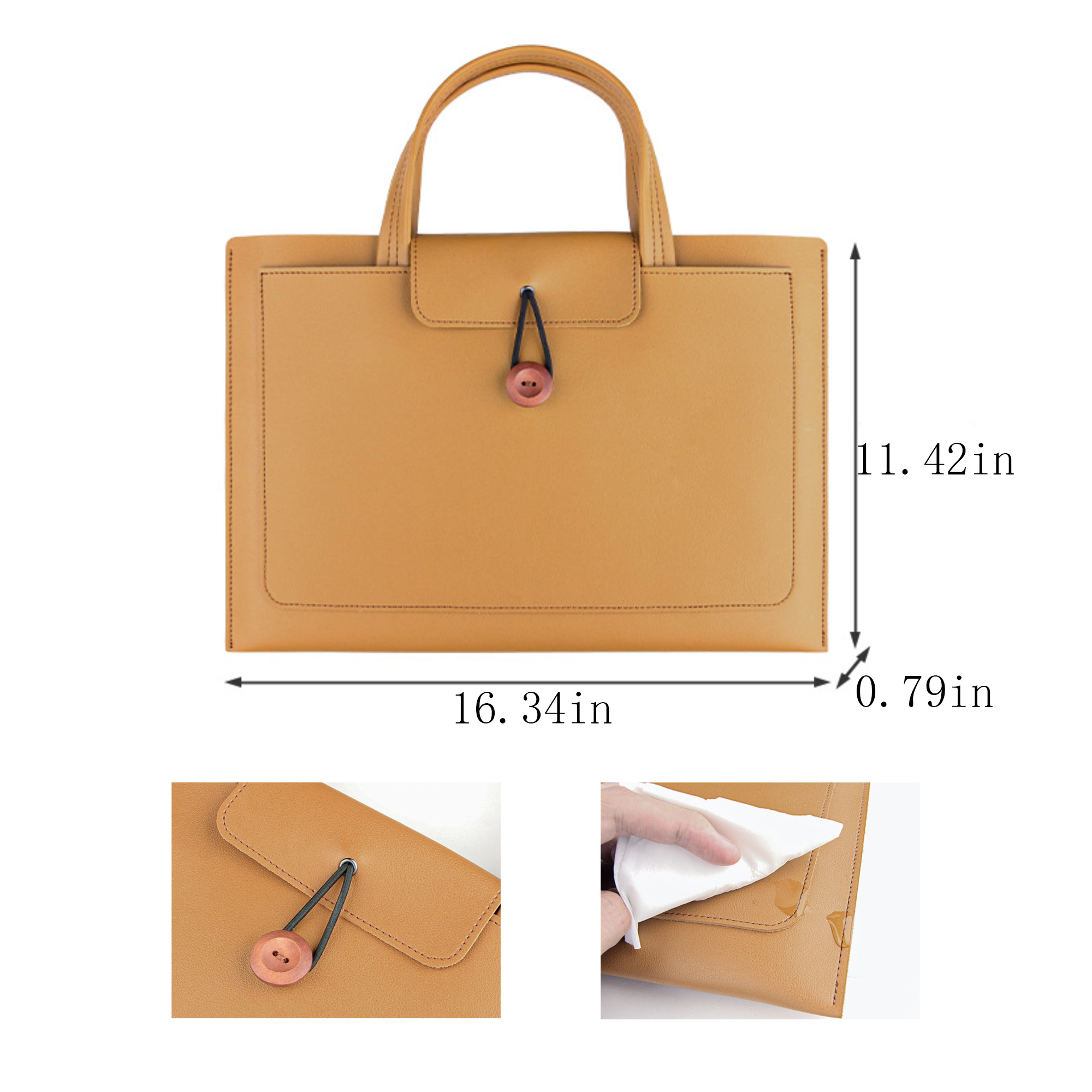 16-Inch Business PU Laptop Bag 3