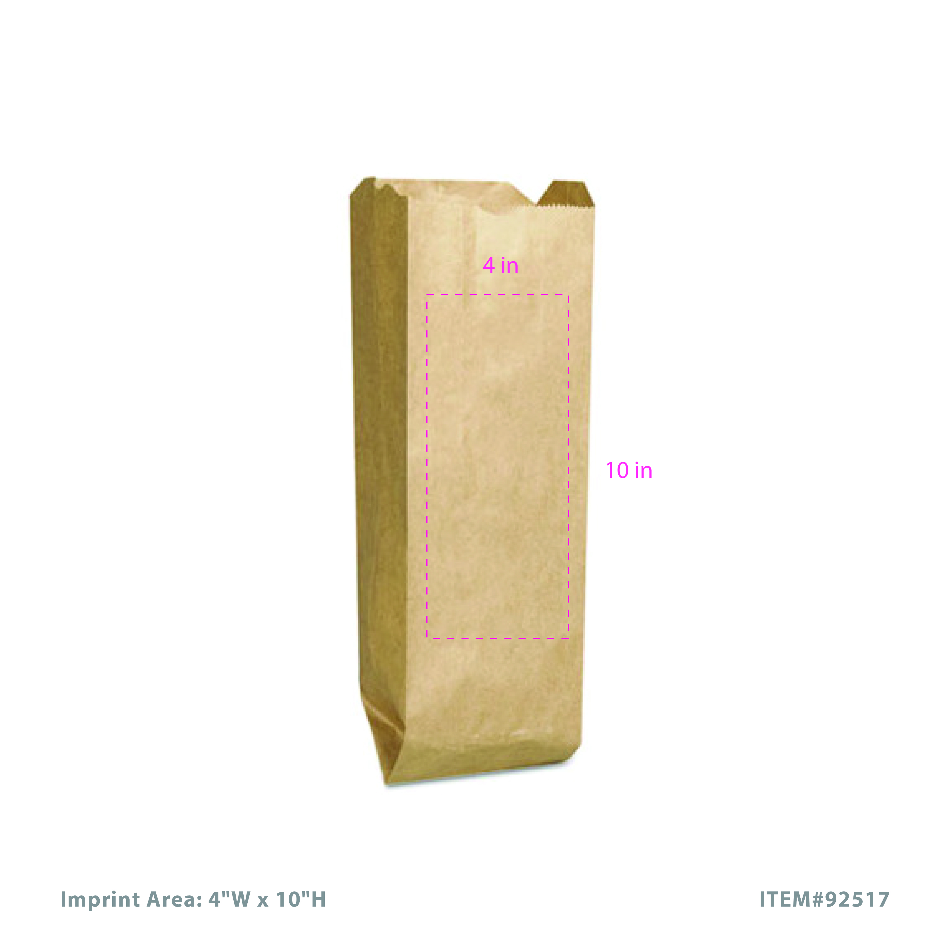 Pinch bottom bag, Kraft, 5x2x16 1000 per case 4