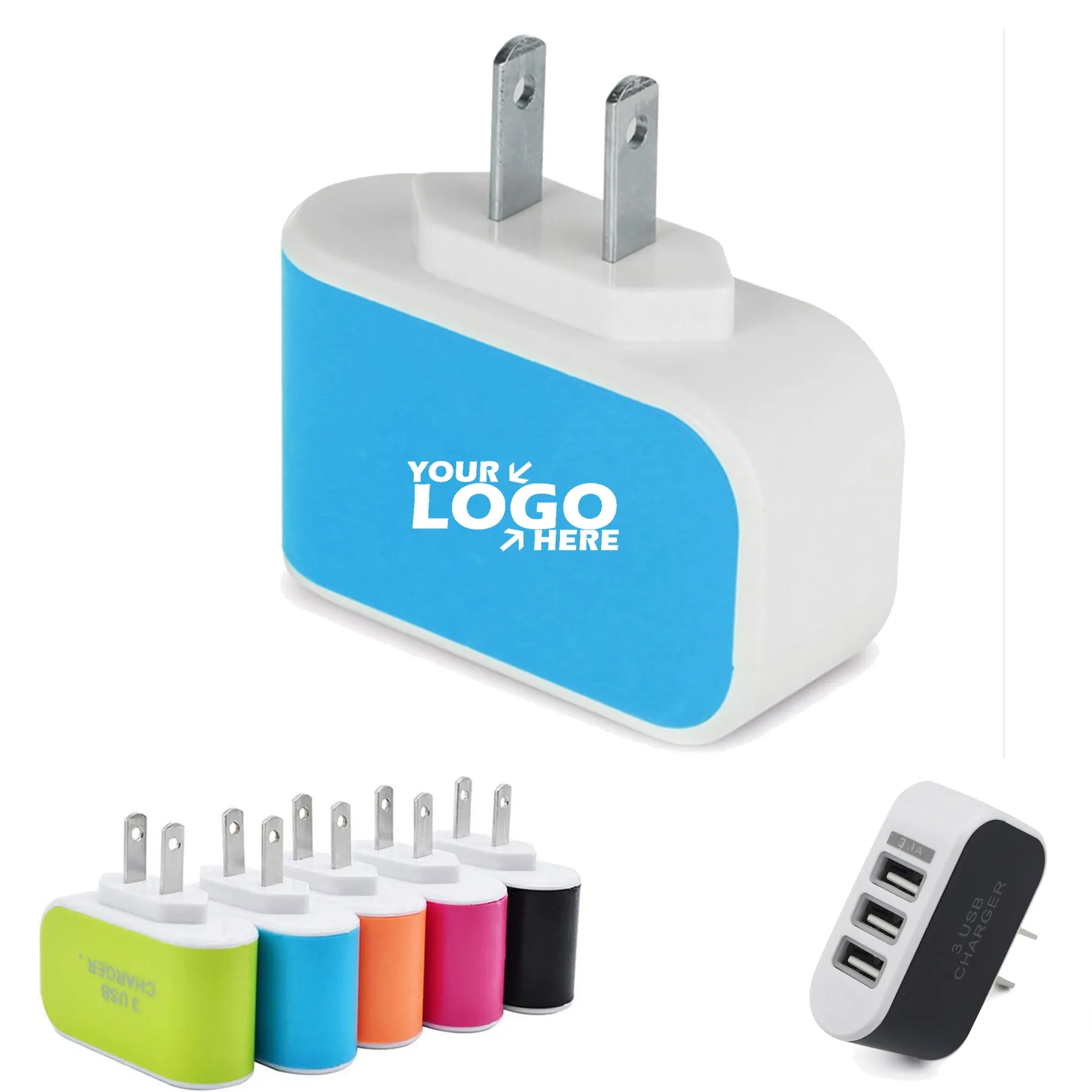 3 Port USB Travel Candy Charger 2