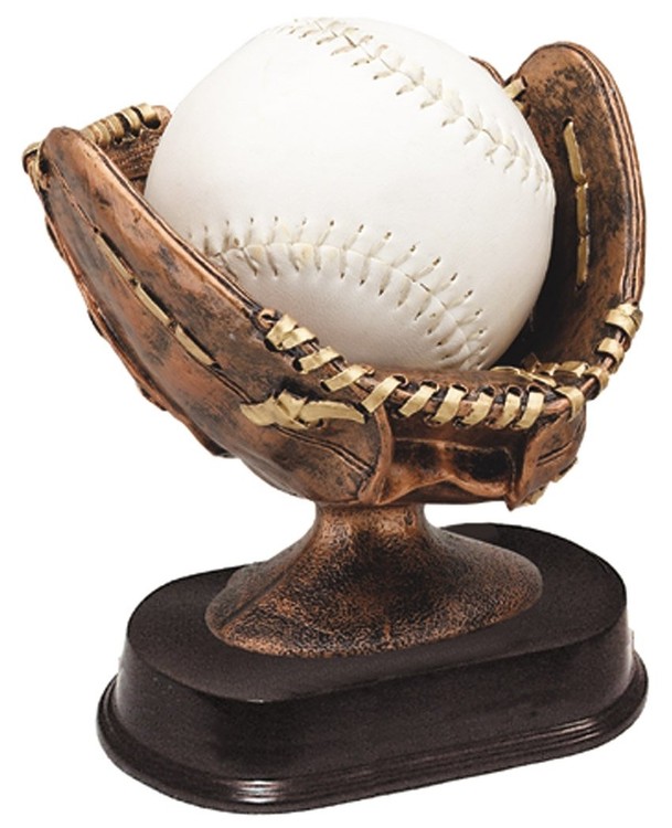 6" Tall Softball Holder Resin Figure 2