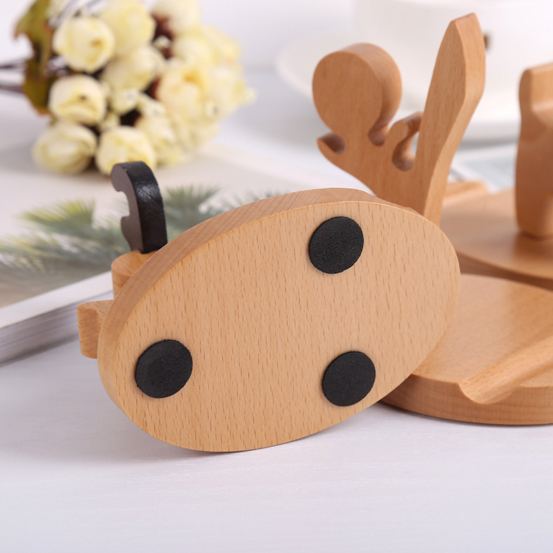Deer Shaped Wooden Phone Holder 6