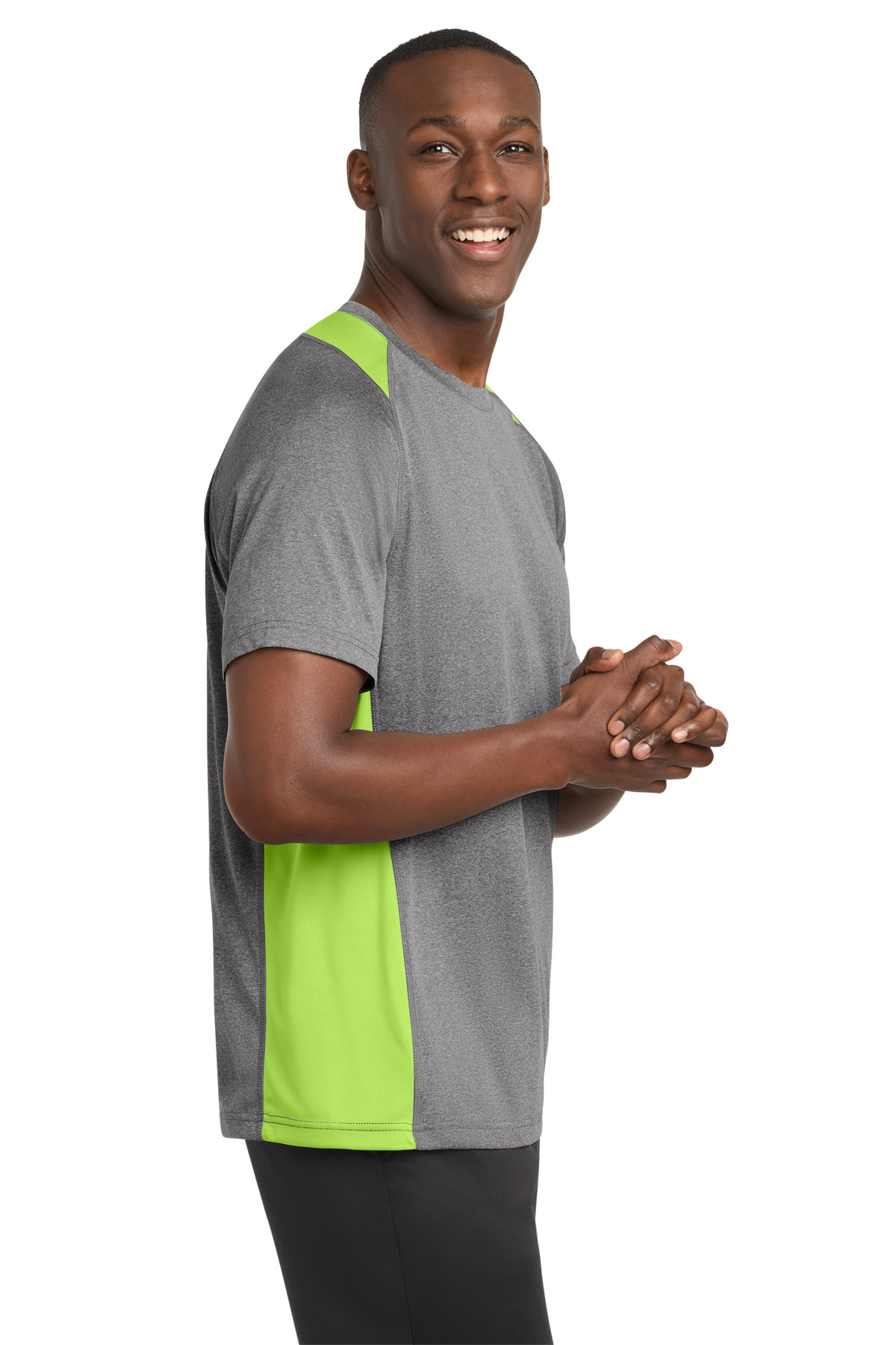 Sport-Tek Heather Colorblock Contender Tee. ST361 45