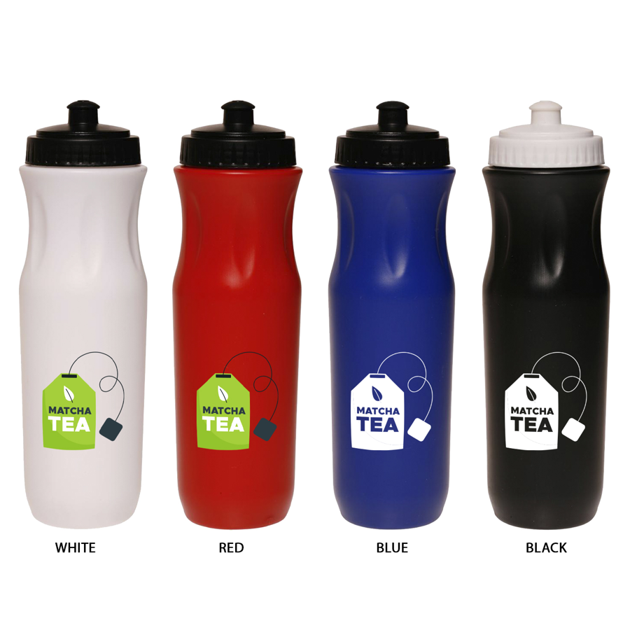 Plastic Sports Water Bottle - Push Cap, 26 oz. 6