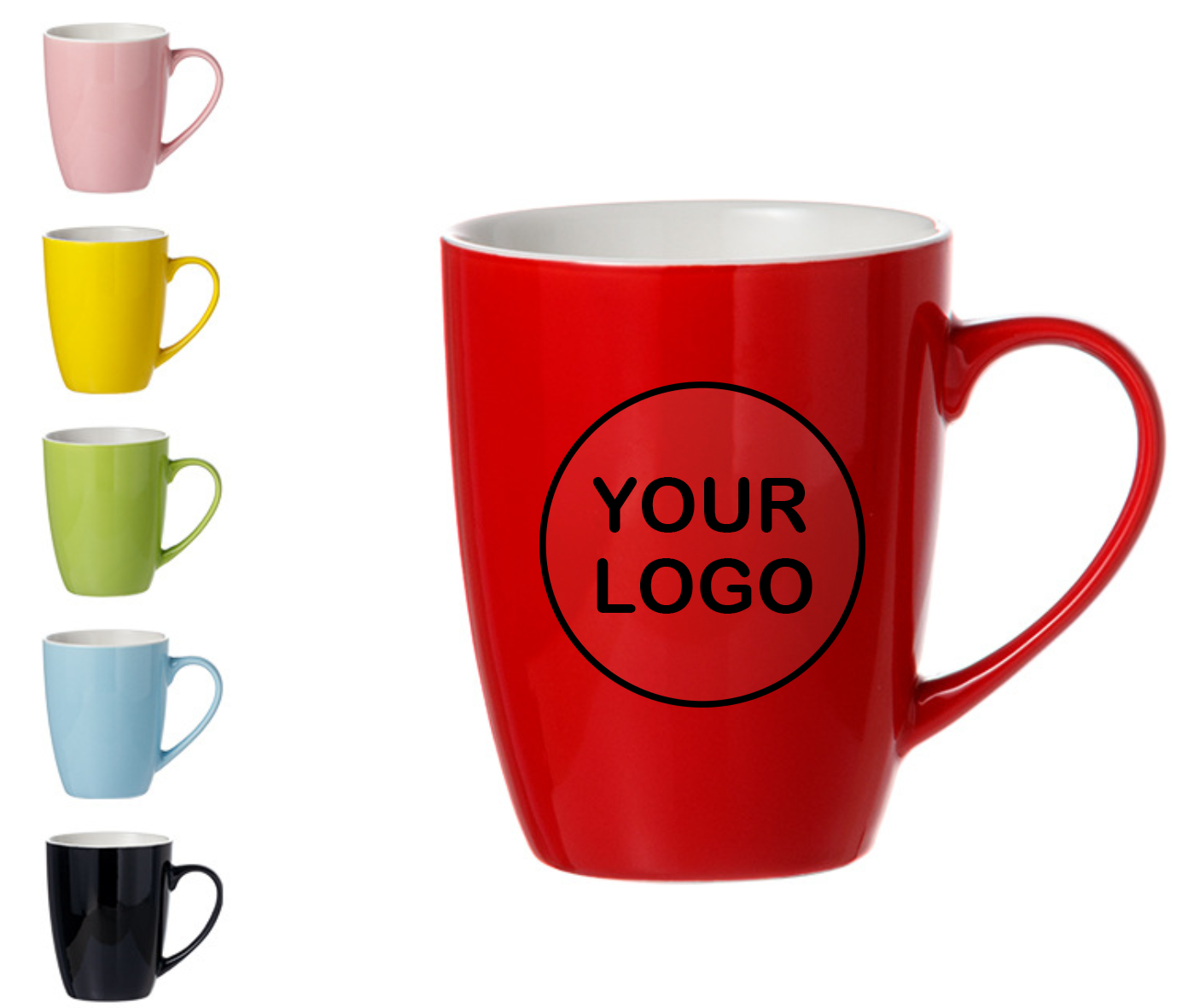 11 Oz. Bright Drum Shaped Ceramic Mug 1