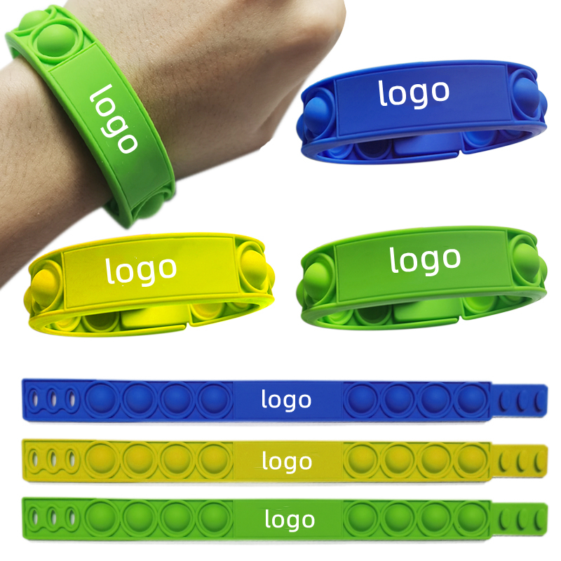 New Push Pop Bubble Fidget Bracelet Silicone Wristband 2