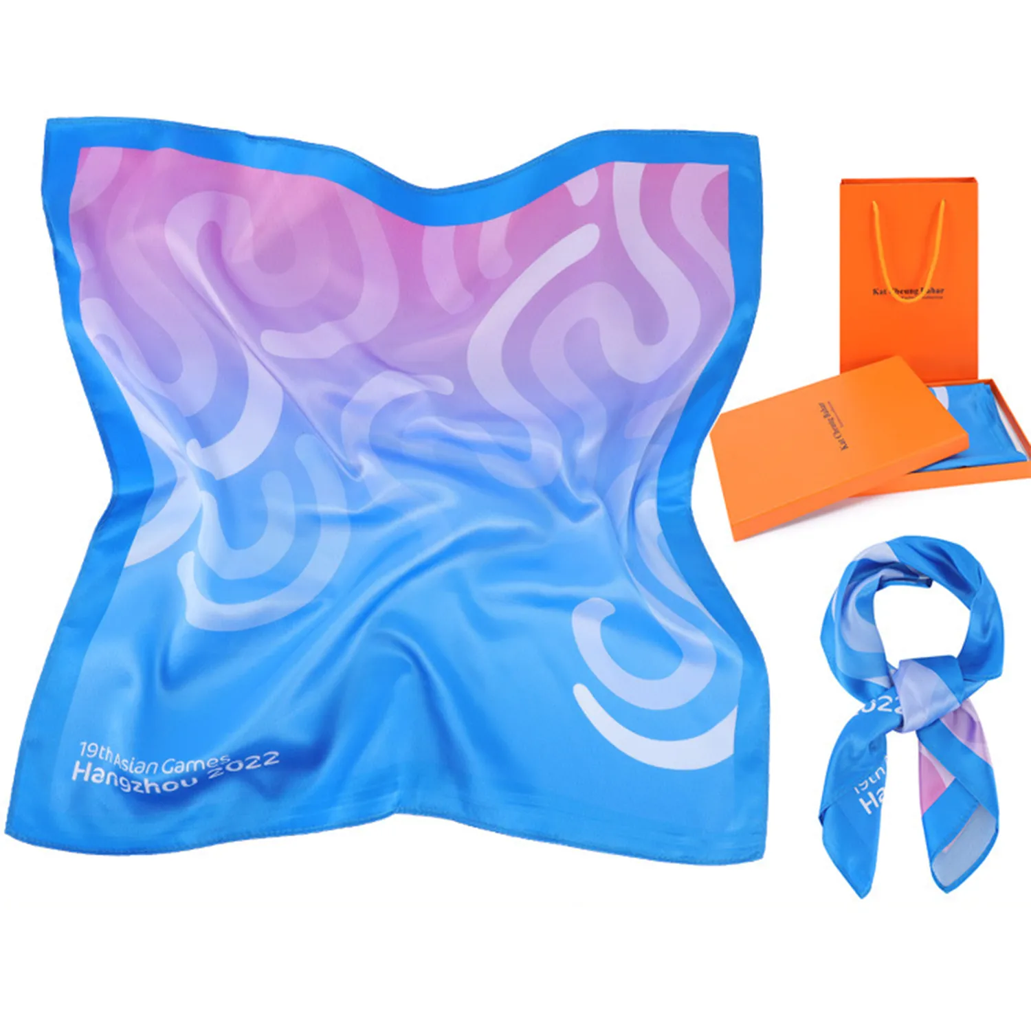 Silk Imitation Printed Square Bandana 2