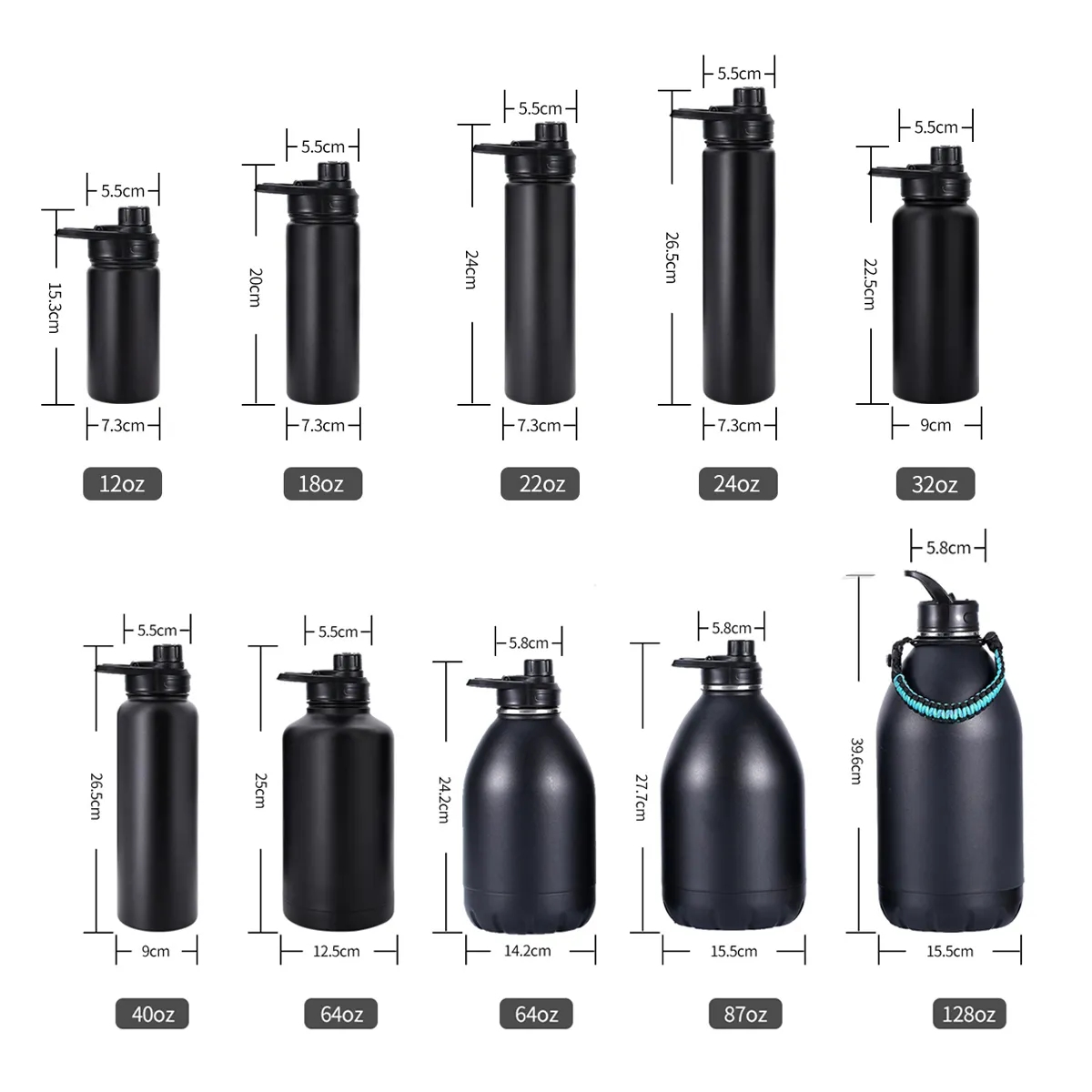 Insulated Water Bottle With Paracord Handles 6