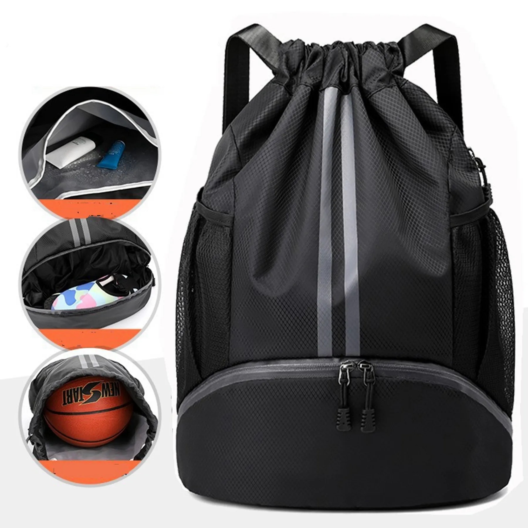 Waterproof Dry Wet Separate Drawstring Backpack 9
